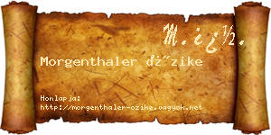 Morgenthaler Őzike névjegykártya